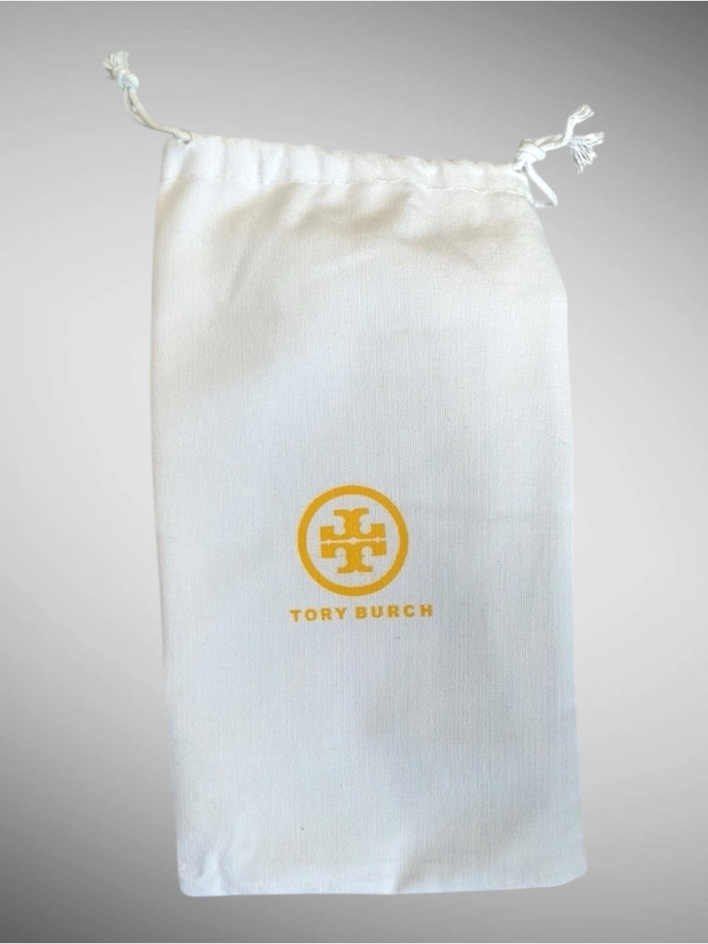 Tory Burch Wallet Dust Bag White Drawstring Storage Pouch